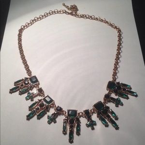 Emerald Green Jewel Gold Chain Silpada Necklace